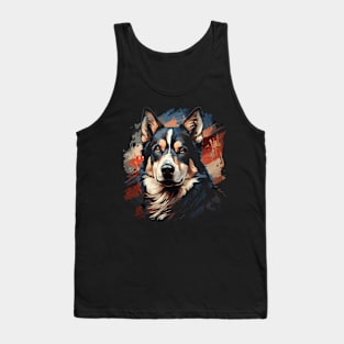 Patriotic Siberian Husky Tank Top